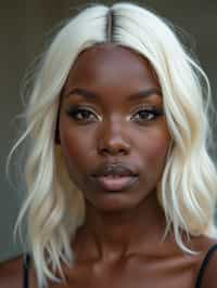 woman with platinum blonde hair dyed