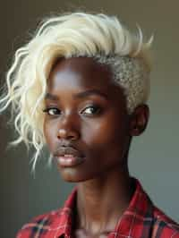 woman with platinum blonde hair dyed