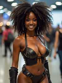 woman in sexy Cosplay outfit at Cosplay Convention