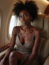 woman seated in a Private Jet