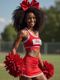 woman as Cheerleader at college