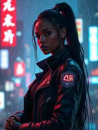 woman as futuristic beautiful cyberpunk police officer, in heavy rainning futuristic tokyo rooftop cyberpunk night, ssci-fi, fantasy, intricate, very very beautiful, elegant, neon light, highly detailed, digital painting, artstation, concept art, soft light, hdri, smooth, sharp focus, illustration, art by tian zi and craig mullins and wlop and alphonse mucha