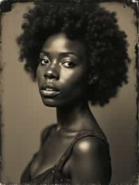 woman as a tintype photograph by george hurrell and james van der zee