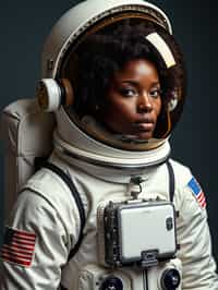 woman as NASA Astronaut in space suit