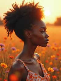 woman | standing in field full of flowers | detailed gorgeous face! ! | full body! ! | god rays | intricate | elegant | realistic | hyperrealistic | cinematic | character design | concept art | illustration | digital art | digital painting | depth of field