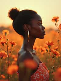 woman | standing in field full of flowers | detailed gorgeous face! ! | full body! ! | god rays | intricate | elegant | realistic | hyperrealistic | cinematic | character design | concept art | illustration | digital art | digital painting | depth of field