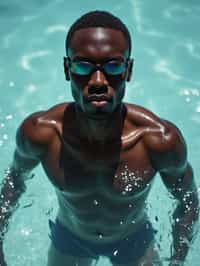 man swimming