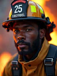 man as a Firefighter. highly detailed