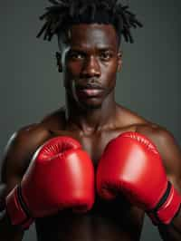 man as a Boxer wearing Boxing Gloves