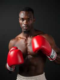 man as a Boxer wearing Boxing Gloves