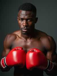 man as a Boxer wearing Boxing Gloves