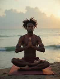 man doing Yoga at a Yoga Retreat in Bali