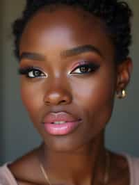 make up ideas for man. fake eyelashes, perfect cat eyeliner, light pink lipstick