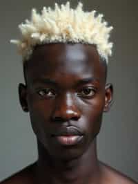 man with platinum blonde hair dyed