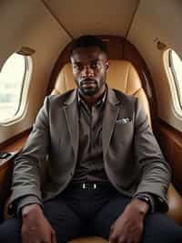 man seated in a Private Jet