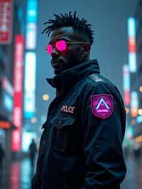 man as futuristic beautiful cyberpunk police officer, in heavy rainning futuristic tokyo rooftop cyberpunk night, ssci-fi, fantasy, intricate, very very beautiful, elegant, neon light, highly detailed, digital painting, artstation, concept art, soft light, hdri, smooth, sharp focus, illustration, art by tian zi and craig mullins and wlop and alphonse mucha