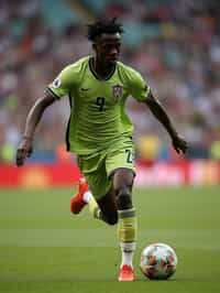 man as Football Player in the FIFA World Cup playing in a Football Match