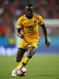 man as Football Player in the FIFA World Cup playing in a Football Match