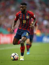 man as Football Player in the FIFA World Cup playing in a Football Match