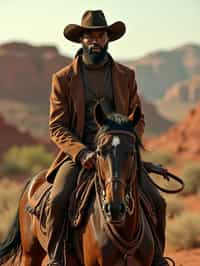 man as Cowboy in the Wild West