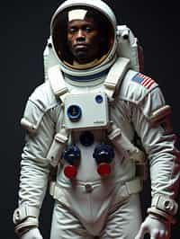 man as NASA Astronaut in space suit