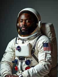 man as NASA Astronaut in space suit