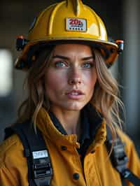 woman as a Firefighter. highly detailed