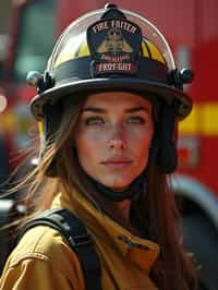 woman as a Firefighter. highly detailed