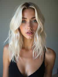 woman with platinum blonde hair dyed