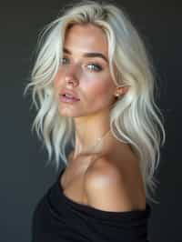 woman with platinum blonde hair dyed