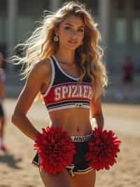 woman as Cheerleader at college