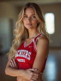 woman as Cheerleader at college