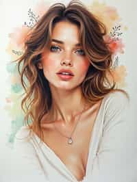 woman as water color on paper, master painter painting a mural, highly detailed, artstation, masterpiece, award - winning