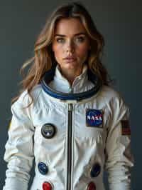 woman as NASA Astronaut in space suit