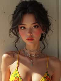 a  pin up as a beautiful fashion charming dreamlike woman with lv jewelry, character art, art by artgerm lau and wlop and and ilya kuvshinov and john singer sargent, hyperdetailed, 8 k realistic, symmetrical, frostbite 3 engine, cryengine, dof, trending on artstation, digital art