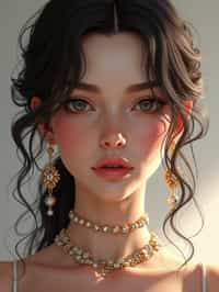 a beautiful fashion charming dreamlike woman with lv jewelry, character art, art by artgerm lau and wlop and and ilya kuvshinov and john singer sargent, hyperdetailed, 8 k realistic, symmetrical, frostbite 3 engine, cryengine, dof, trending on artstation, digital art