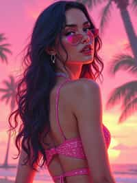 woman, gta vice city cover art, borderlands style, celshading, trending on artstation, by rhads, andreas rocha, rossdraws, makoto shinkai, laurie greasley, lois van baarle, ilya kuvshinov and greg rutkowski