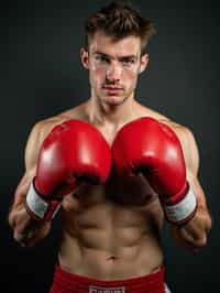 man as a Boxer wearing Boxing Gloves