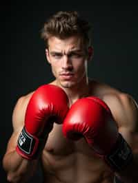 man as a Boxer wearing Boxing Gloves