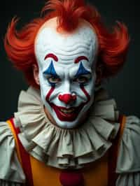 man as a Clown with Clown Makeup