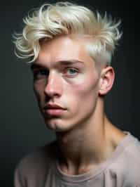 man with platinum blonde hair dyed