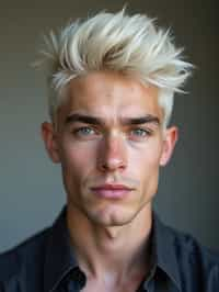 man with platinum blonde hair dyed