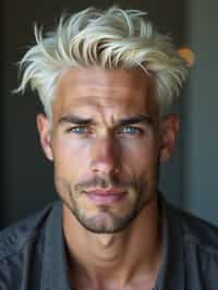 man with platinum blonde hair dyed