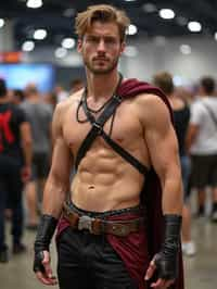 man in sexy Cosplay outfit at Cosplay Convention