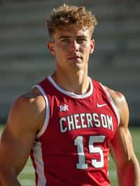 man as Cheerleader at college