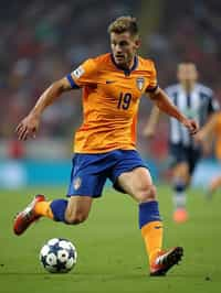 man as Football Player in the FIFA World Cup playing in a Football Match