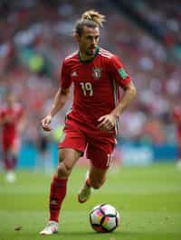 man as Football Player in the FIFA World Cup playing in a Football Match