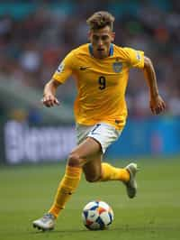 man as Football Player in the FIFA World Cup playing in a Football Match