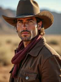 man as Cowboy in the Wild West