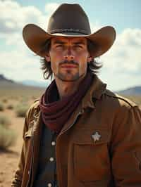 man as Cowboy in the Wild West